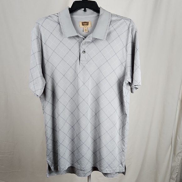 The Foundry Supply Co Gray Polo Shirt with Geometric Pattern - Picture 3 of 7